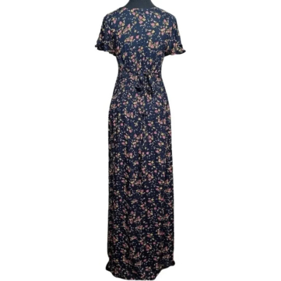 Patrons of Peace Floral Maxi Dress - Navy and Pink - Picture 2 of 13
